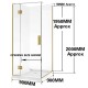 900*900*1950mm Brushed Gold Frameless Swing Door Square Shower Box 900*900*1950mm Brushed Gold Frameless Swing Door Square Shower Box